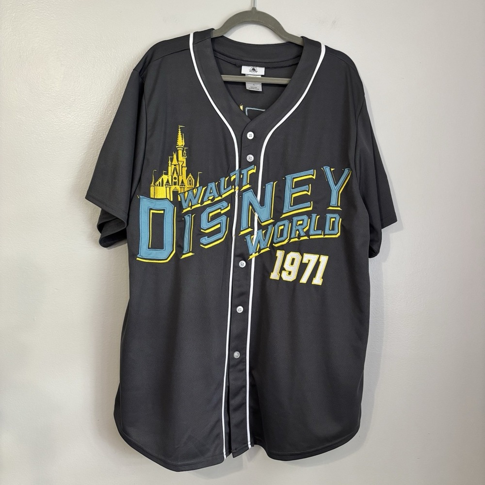 Disney Parks Walt Disney World 1971 Castle Baseball Jersey Shirt for Size XL